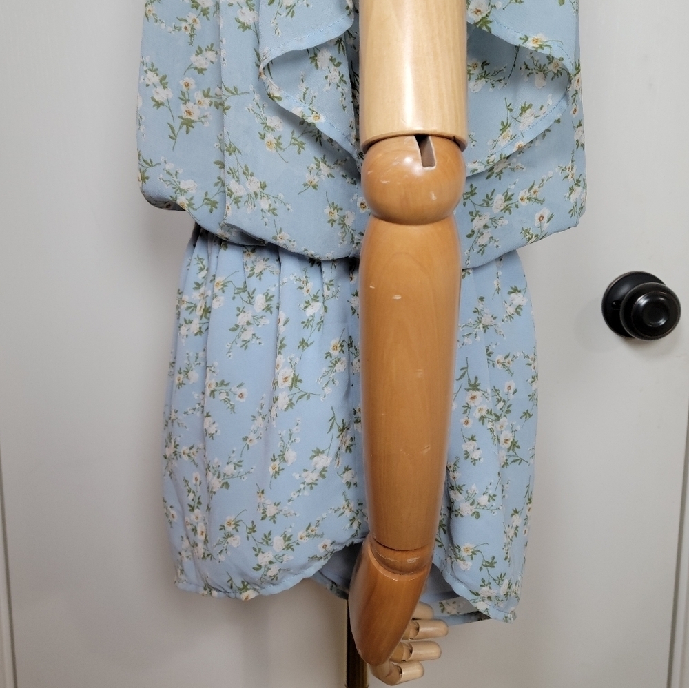Sabo the Skirt Blue Cottagecore Floral Romper Size XS - Picture 5 of 10